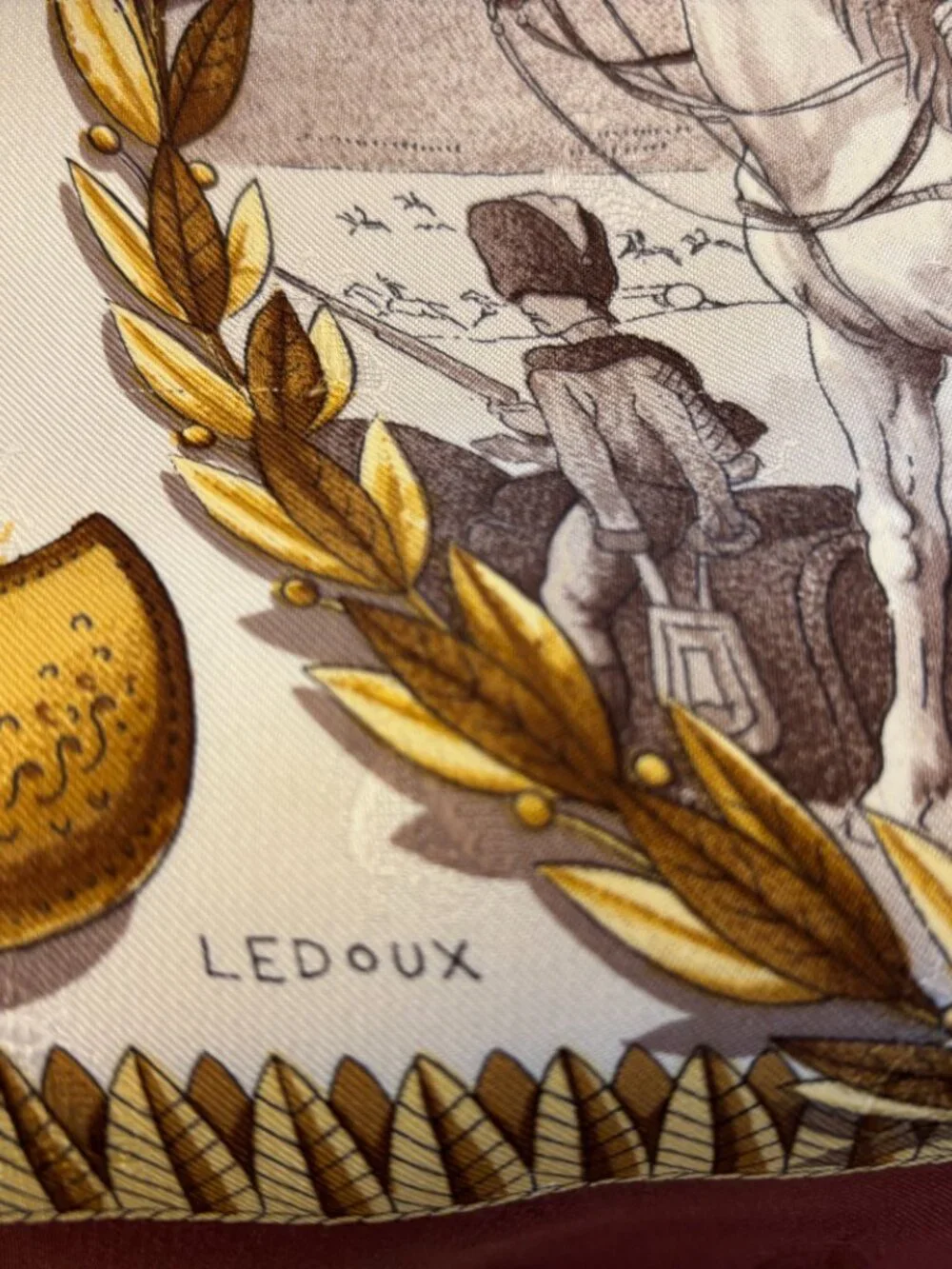 100% Authentic Hermes Napoleon Scarf by Philippe Ledoux - Picture 3 of 8